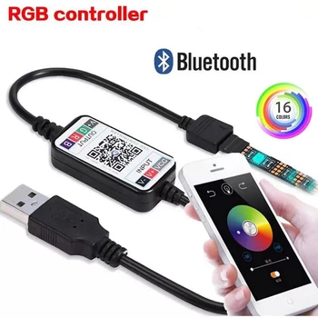 1/2/3/4/5 М USB Светодиодная Лента 5050 RGB Светодиодные Ночники 5 В Bluetooth Телефон Приложение Управление Подсветка Телевизора Украшение Спальни