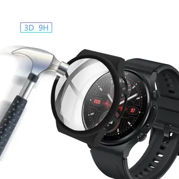 Пк со Стеклянным Корпусом для Huawei Watch Gt2 Pro Ecg Закаленное Стекло Полное Покрытие Защитная Оболочка Бампер Чехол для Huawei Gt2 Pro Ecg
