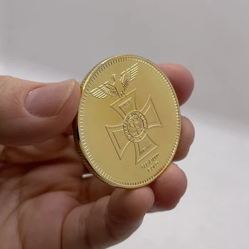 Памятная медаль Nice Iron Cross Eagle, коллекция иностранной валюты, Золотая монета Немецкого банка 1972 года, Позолоченная Внешнеторговая связь