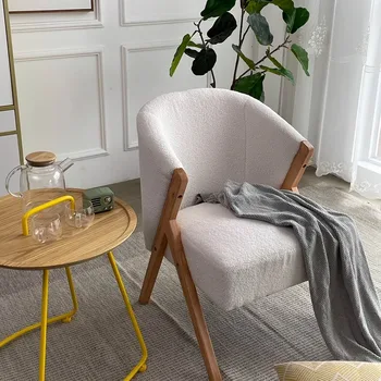 Современное Кресло Formwell для отдыха с Каркасом из Массива Дерева, обитым тканью из овечьей Шерсти, односпальный диван-кресло для гостиной или спальни