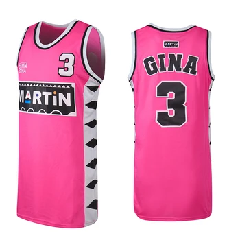 Баскетбольные майки MARTIN 3 GINA джерси Швейная вышивка Дешевые Высококачественные виды спорта на открытом воздухе Хип-хоп Розовый Черный 2023 НОВОЕ лето