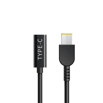 USB-C 15 см 65 Вт Разъем Type-C с квадратным тонким наконечником, зарядный кабель, шнур питания зарядного устройства PD для Lenovo Yoga 2 Pro 13 Thinkpad