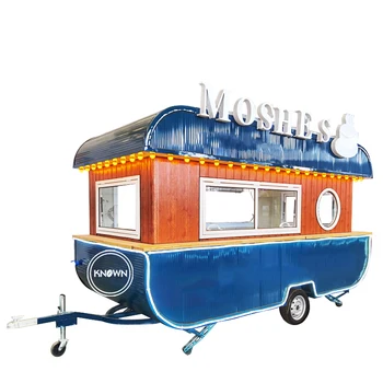 Киоск для мороженого и хот-догов в форме лодки, Уличные закусочные, Трейлер для кемпинга Carnivan для продажи Поддержка Размера, цвета, внутренней планировки, Настройка