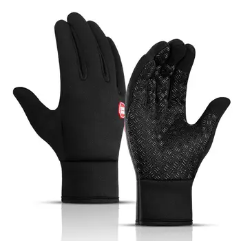 Зимние велосипедные перчатки с поддержкой запястья, рабочие велосипедные перчатки Для занятий спортом на открытом воздухе, противоскользящие ветрозащитные велосипедные перчатки с полными пальцами