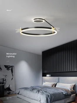 Nordic ins лампа для главной спальни минималистская лампа для спальни современный минималистичный светодиодный потолочный светильник dragonfly light роскошная лампа