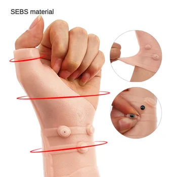 Магнитотерапевтические Перчатки для поддержки запястья и большого пальца руки Силиконовый Гель для коррекции давления при Артрите, Массажные Перчатки для снятия боли