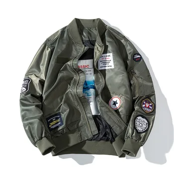 Весенне-осенняя куртка-бомбер MA1 Pilot, мужская тонкая военная униформа, армейские летающие тигры, крутые бейсбольные летные куртки, большие размеры
