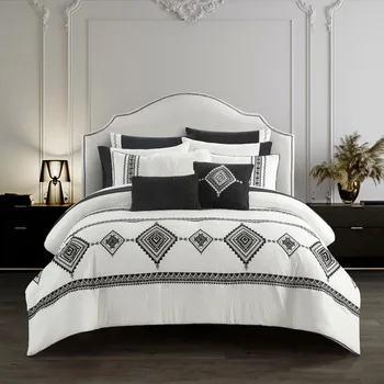 Белая кровать в мешковине Summit, состоящая из 12 предметов, комплект одеял с простынями из полиэстера