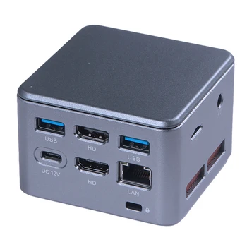 Мини-ПК с прямым заводским процессором Celeron от Piesia с поддержкой 1 * локальной сети, 2 * HDMI, 4 * USB Type-C Win10 / 11 и Linux