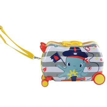 Детский Мультяшный чемодан на колесиках Baby Maletas De Viaje Ofertas Con Ruedas Может сидеть и кататься на Посадочном багаже Mala