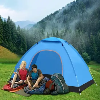 1 шт. Автоматическая палатка, походные палатки, Семейная походная палатка, легко открывающаяся, Сверхлегкая, мгновенная тень Для 2-3 человек, туристическая походная палатка