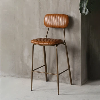 Скандинавские барные стулья из кованого железа, дизайнерский высокий барный стул с креативной спинкой, барная мебель, Простой обеденный стол и стулья для домашнего отдыха