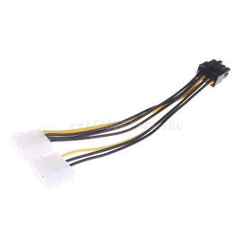 2 4-контактных кабеля адаптера питания видеокарты Molex LP4 к 8-контактному разъему PCI Express ATX PSU - новинка L059.