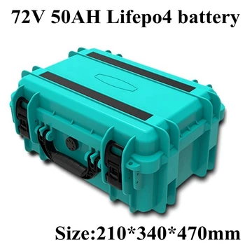 Аккумуляторная батарея Lifepo4 72V 50Ah для электрического велосипеда ИБП Ebike Motorcycle Наружное питание Солнечный уличный фонарь + зарядное устройство 5A