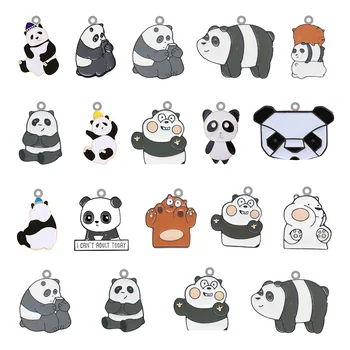 TAFREE Cute Panda Anime Pattern Акриловый Кулон Эпоксидные украшения Серьги Кулон Ожерелье Браслет Анимация Производство своими руками