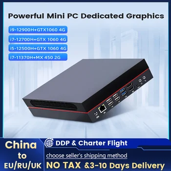 Мини-игровой ПК i9-12900 H 12700 H GTX1060 4G Thunderbolt4 Двойной DDR4 Max64GB 2 * HDMI2.0 8K 8 * USB UHD HTPC Настольный Мини-компьютер
