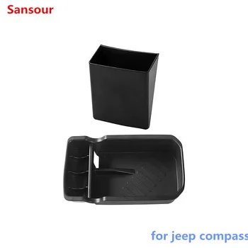 Sansour для Укладки Jeep Compass 2017 + Автомобильный Подлокотник Ящик Для Хранения Подстаканник Контейнер Органайзер Для Перчаток Аксессуары Для Интерьера