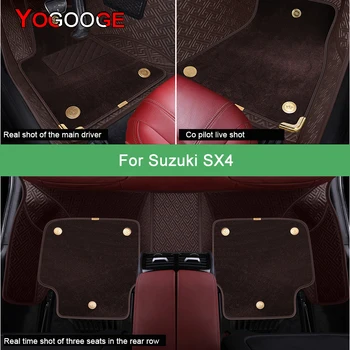 Автомобильные коврики YOGOOGE для Suzuki SX4, роскошные Автоаксессуары, ковер для ног