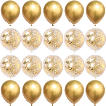 20 штук 12 дюймовых металлических Конфетти из латексных воздушных шаров Принадлежности для украшения свадебной вечеринки, Дня рождения, детских душевых принадлежностей