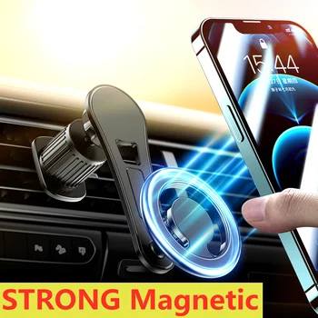 Магнитная подставка для автомобильного телефона 2023 720 Поворотный магнит для вентиляционного отверстия, кронштейн для смартфона Samsung Xiaomi для iPhone 14 13 12 Pro Max