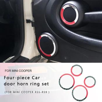 Наклейка на накладку автомобильного динамика, Украшение дверного рожка, кольцо для MINI COOPER R55 R56 R57 R58 R59, Декоративные наклейки, Аксессуары