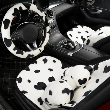Автомобильное плюшевое сиденье Winter Cow Float с теплой удобной подушкой сиденья, Милые Стильные предметы интерьера Four Seasons
