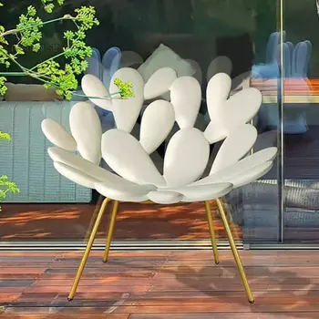 Дизайнерские стулья из скандинавского стекловолокна в форме кактуса для гостиной, спальни, Одноместного кресла для отдыха, ресторана на открытом воздухе со спинкой.