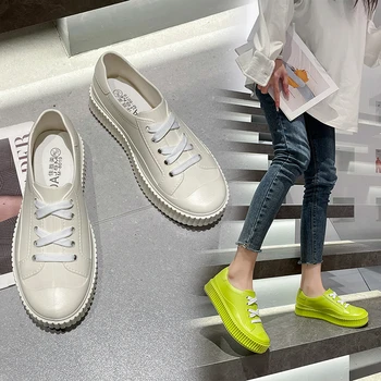 Удобная, легкая, повседневная, разноцветная женская обувь 2023 весна-лето женская обувь на плоской подошве Модные яркие кроссовки с низким берцем