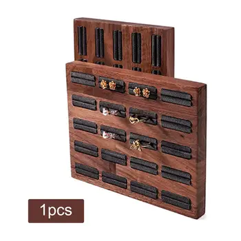 Деревянный лоток для показа 20 слотов Декоративная Многофункциональная коробка для показа ювелирных изделий, ушная серьга для комода в спальне