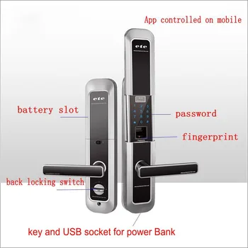 Бесплатная доставка OS0100 WIFI smart gateway remote APP open control биометрический пароль от отпечатка пальца механические ключи дверной замок