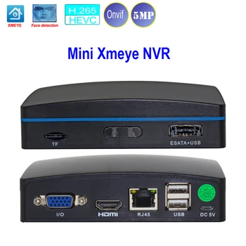 Xmeye 4 Канала 16CH 5MP NVR H.265 Сетевой Видеомагнитофон Поддержка Onvf Сигнализации Обнаружения Движения Лица USB E-SATA Для IP-Камеры ВИДЕОНАБЛЮДЕНИЯ
