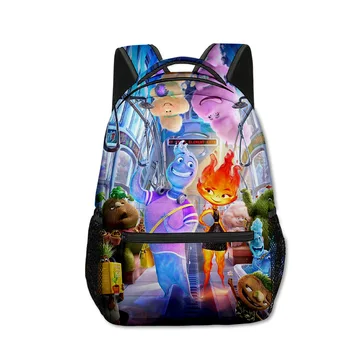 3D Притянутый аниме Элементальный школьный рюкзак Ученики начальной средней школы Мальчики Девочки Школьный рюкзак для книг Повседневный рюкзак для путешествий