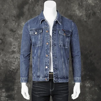 2023 Мужское модное универсальное пальто Four seasons, молодежная корейская версия, приталенная джинсовая куртка, повседневное мужское пальто, мужская куртка