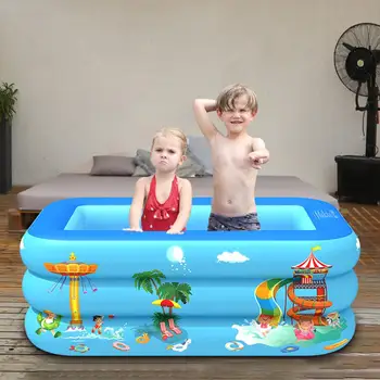 Надувной детский бассейн с мультяшными играми в воде, ванна для купания из ПВХ, бассейн
