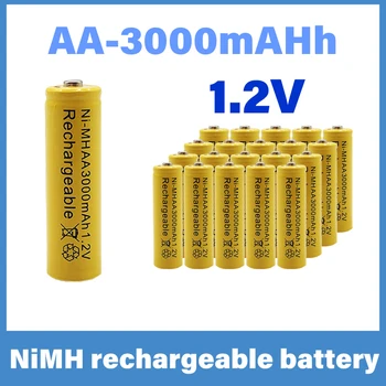 Батарея Aa 1.2 В 3000 мАч Nimh Аккумуляторная батарея Aa, белый 2A энергии, для MP3, мобильного радиоуправляемого устройства, для игрушек со светодиодными фонариками