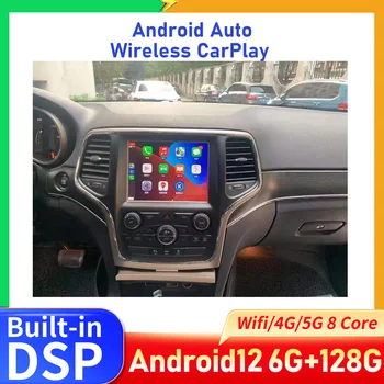 6G + 128 ГБ Android 12 для Jeep Grand Cherokee 2014-2020 GPS-навигация, радио, мультимедийный плеер, оригинальный стиль экрана автомобиля