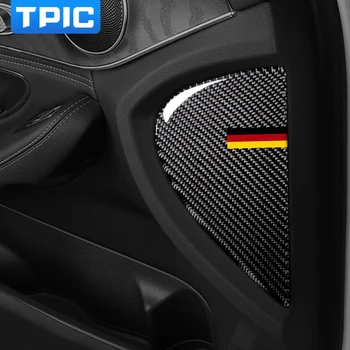 TPIC Наклейки для отделки дверей салона автомобиля из углеродного волокна 2 шт./лот для Mercedes GLC 2016-2018 C-Class 2015-2018 Для стайлинга автомобилей