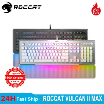 Оригинал для ROCCAT VULCAN II MAX Проводная механическая клавиатура с подсветкой AIMO RGB на 104 клавиши, оптический переключатель TITAN II