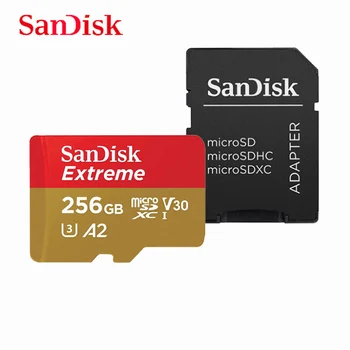 SanDisk Extreme Micro SD Карта 64 ГБ Micro SD 128 ГБ 32 ГБ Карта флэш-памяти SD 256 ГБ U3 4K V30 400 ГБ Microsd 512 ГБ 1 ТБ TF Карты