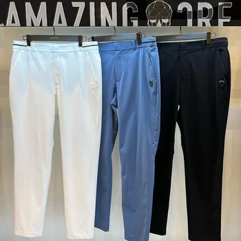 Весна / лето, новые потрясающие мужские брюки для гольфа, ткань эластичная, дышащая, без морщин, модные мужские быстросохнущие брюки