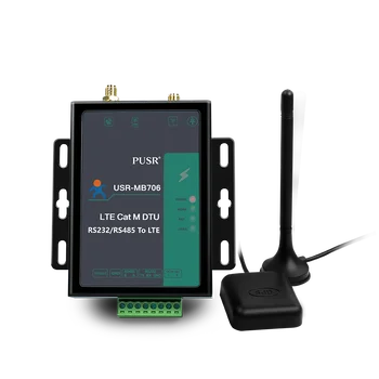 USR-MB706 4G LTE Cat M последовательный GNSS-модем Seriële Poort RS232 RS485 Modbus RTU к TCP