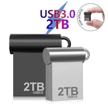 Супер МИНИ-Накопитель 2 ТБ Memoria USB Флэш-Накопитель 1 ТБ Высокоскоростной Флешки 512 ГБ Cle USB 3.0 Stick Портативный SSD Подарок Бесплатная Доставка