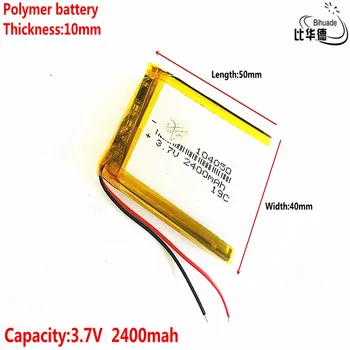 2019 Хорошее качество 3,7 В, 2400 мАч 104050 Полимерный литий-ионный аккумулятор для планшетных ПК, GPS, mp3, mp4