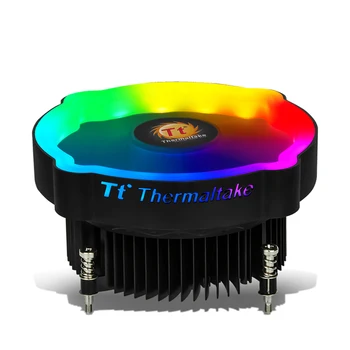 Воздушный охладитель процессора Thermaltake RGB В рабочем состоянии / Нажимная конфигурация / Алюминиевое ребро/Гидравлический подшипник / для процессора Intel Static RGB Color