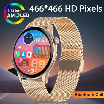 2023 NFC Bluetooth Вызов Смарт-Часы Мужчины Женщины GT3 Pro AMOLED 466* 466 HD Экран IP68 Водонепроницаемые Фитнес-Смарт-Часы Для Huawei IOS