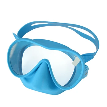 Панорамная маска для подводного плавания KEEP DIVING для взрослых, маска для подводного плавания с маской из закаленного стекла, очки для плавания премиум-класса с крышкой для носа, синий