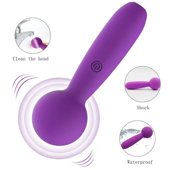 Мини вибратор AV Мягкий силиконовый массажер-палочка USB Перезаряжаемый для женщин Стимулятор клитора Мастурбация Секс-игрушки для взрослых