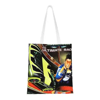 Милая сумка-тоут для покупок Hot Wheels Acceleracers, для любителей гонок, для продуктов, холщовая сумка для покупок через плечо