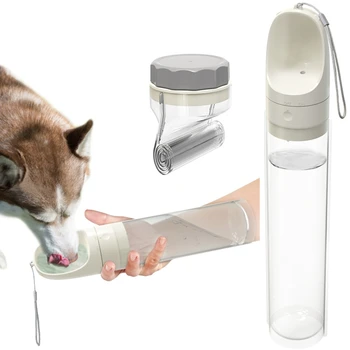 Портативная бутылка для воды для собак, поилки для кормления собак, Диспенсер для воды, чаша для фильтра с активированным углем для домашних животных, уличная кормушка для собак