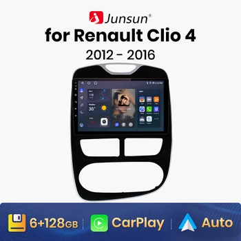 Junsun V1 AI Voice Wireless CarPlay Android Авторадио Для Renault Clio 4 2012-2016 4G Автомобильный Мультимедийный GPS 2din автомагнитола